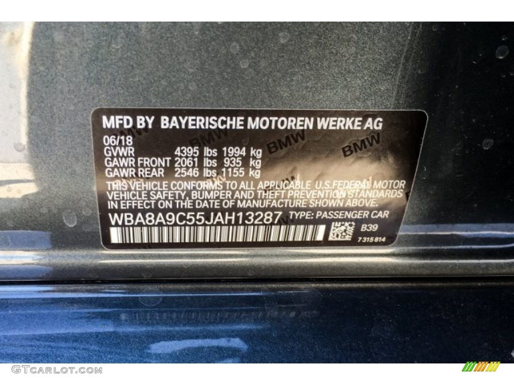 2018 3 Series 320i Sedan - Mineral Grey Metallic / Black photo #11