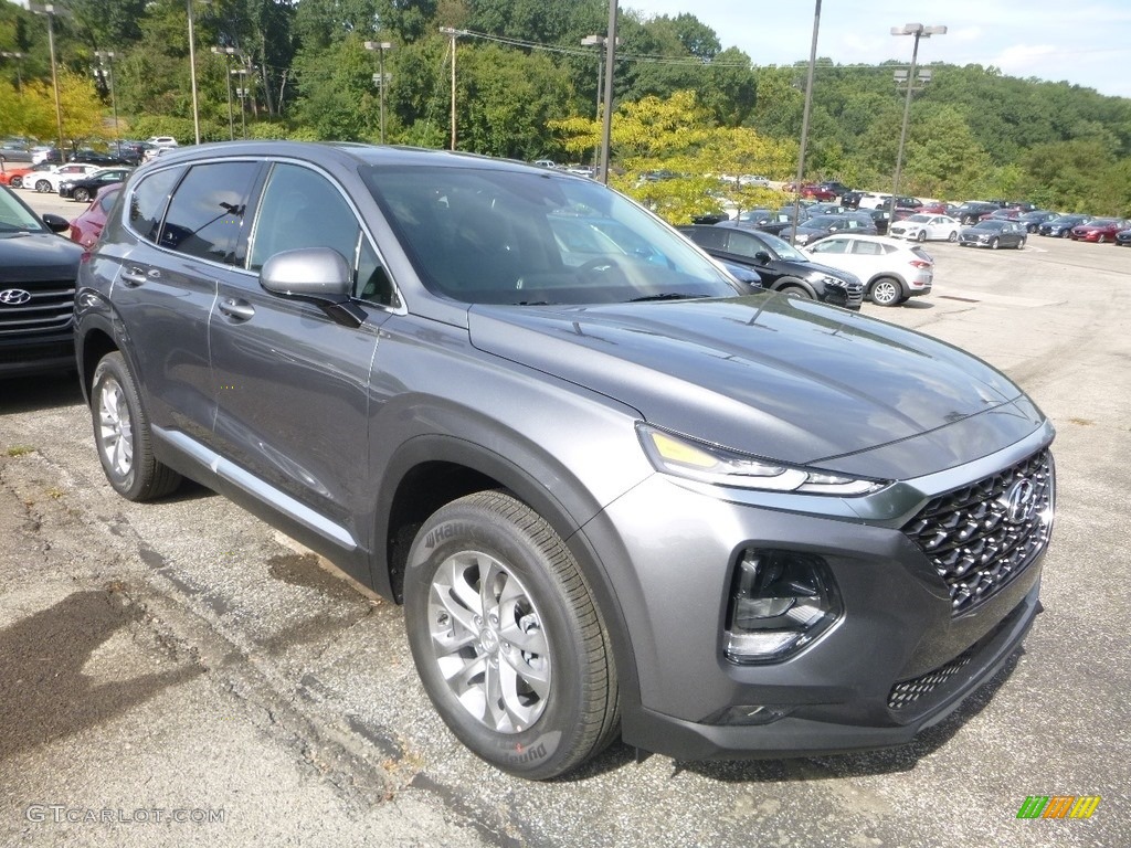 Machine Gray 2019 Hyundai Santa Fe SEL AWD Exterior Photo #129675917