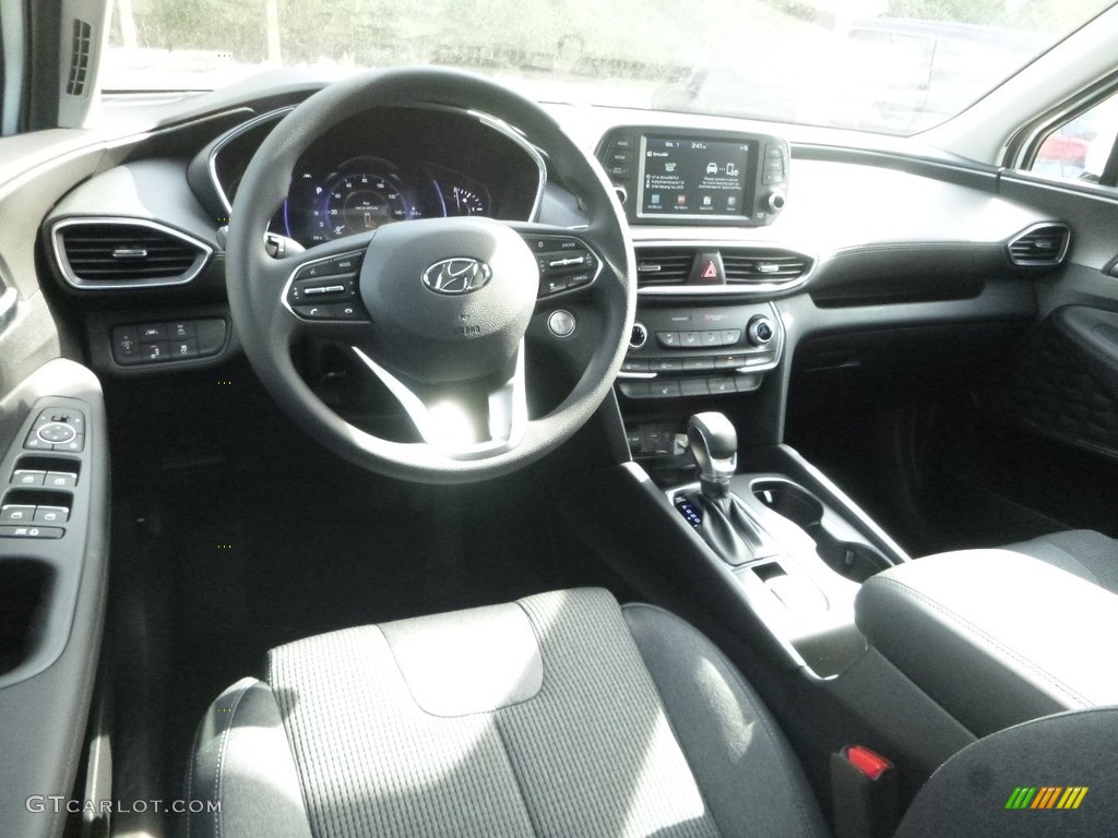 Black Interior 2019 Hyundai Santa Fe SEL AWD Photo #129676310