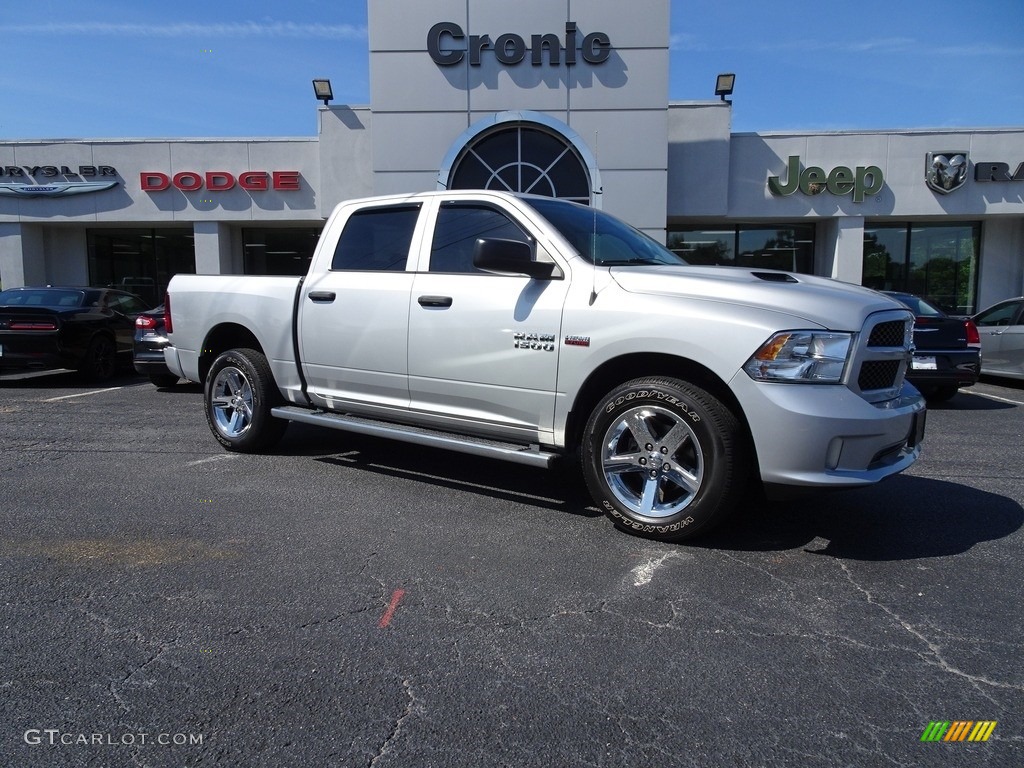 2014 1500 Express Crew Cab 4x4 - Bright Silver Metallic / Black/Diesel Gray photo #1