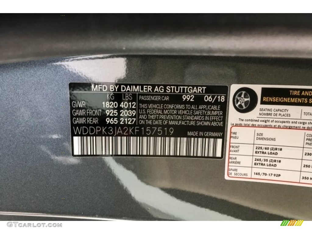 2019 SLC Color Code 992 for Selenite Grey Metallic Photo #129679307
