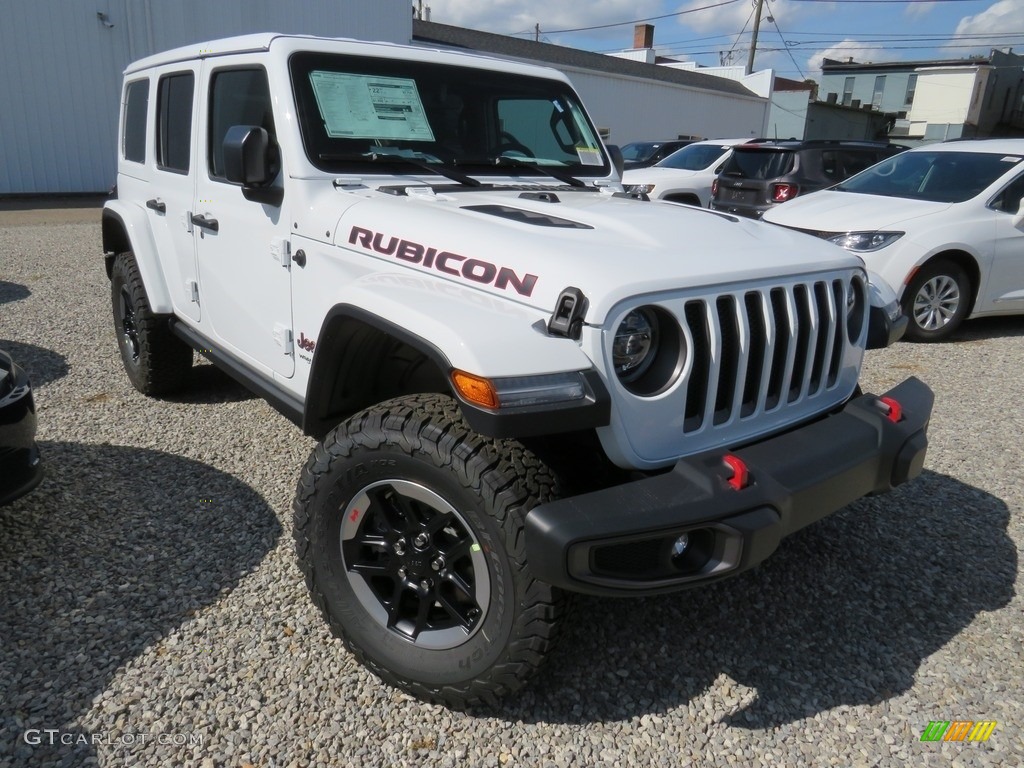 Bright White 2018 Jeep Wrangler Unlimited Rubicon 4x4 Exterior Photo #129679496