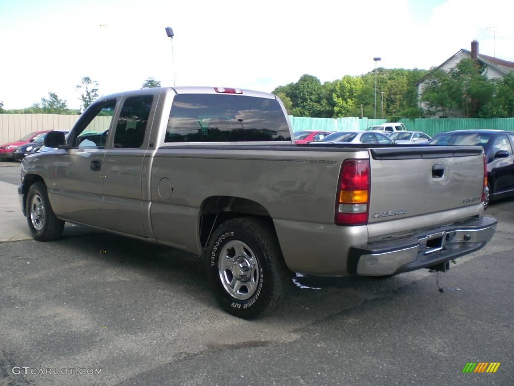 2002 Silverado 1500 LS Extended Cab - Light Pewter Metallic / Graphite Gray photo #5