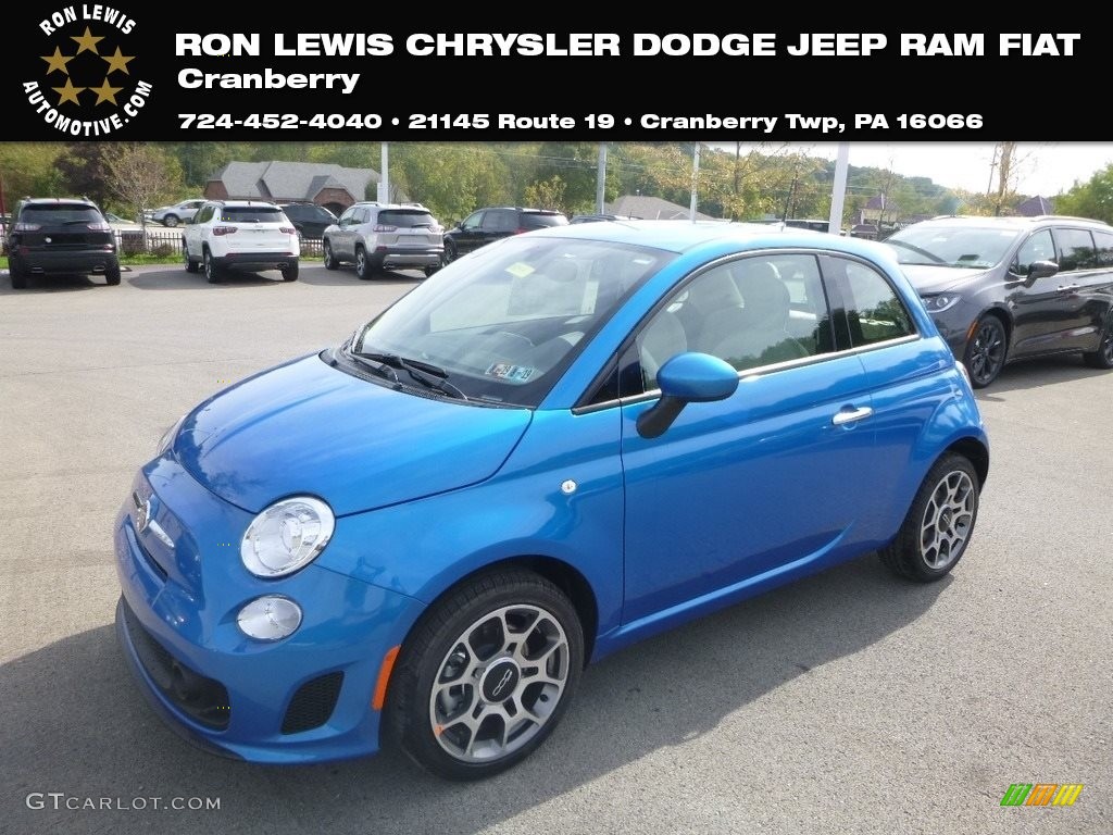 2018 500 Pop - Laser Blue Metallic / Ivory (Avorio) photo #1