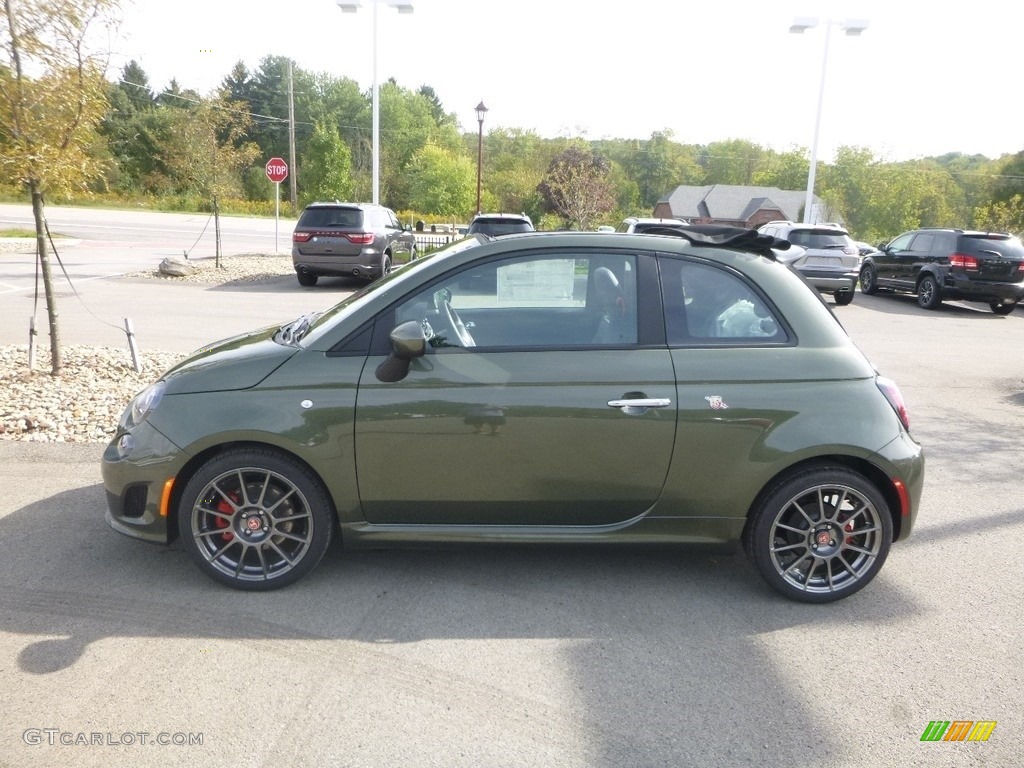 2018 500 Abarth Cabrio - Oliva Green Pearl / Nero (Black) photo #2