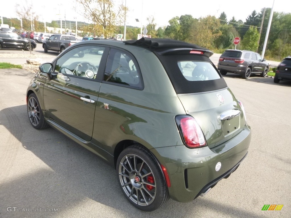 2018 500 Abarth Cabrio - Oliva Green Pearl / Nero (Black) photo #3