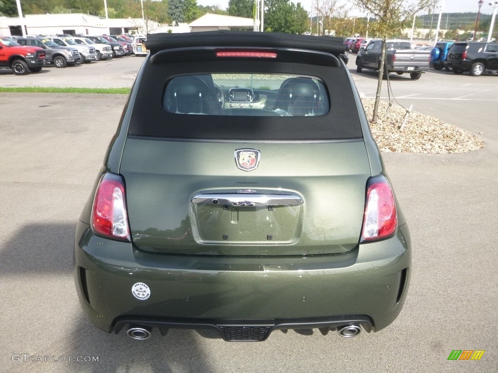 2018 500 Abarth Cabrio - Oliva Green Pearl / Nero (Black) photo #4