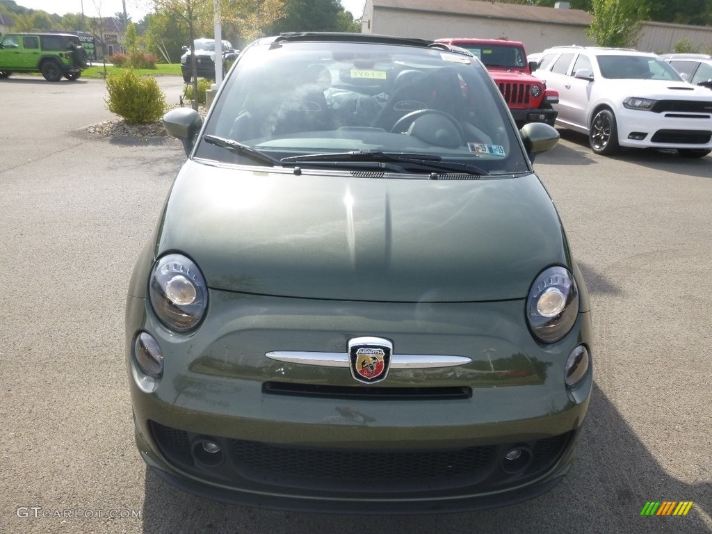 2018 500 Abarth Cabrio - Oliva Green Pearl / Nero (Black) photo #8