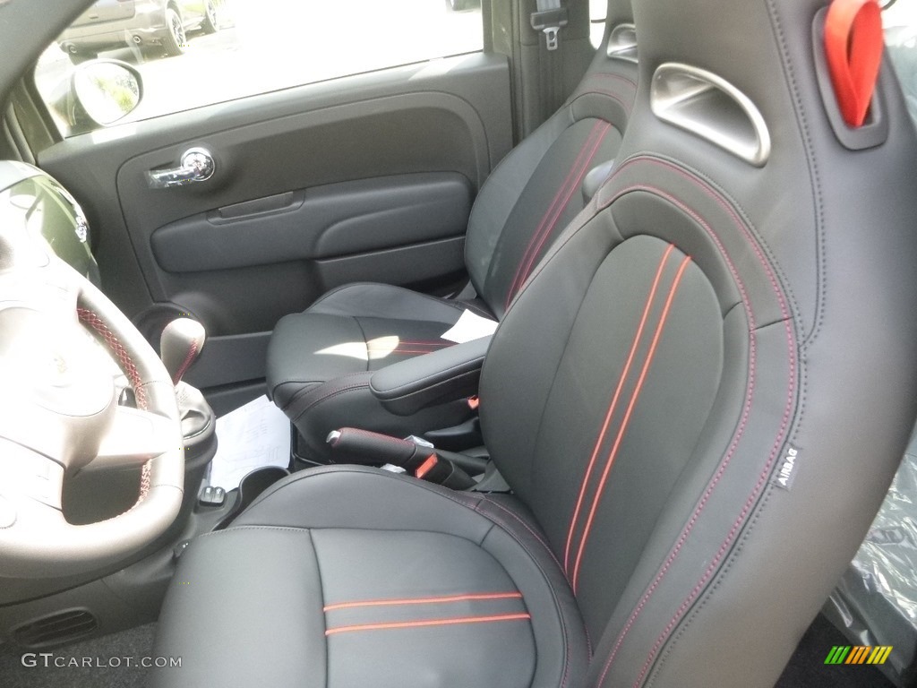 2018 500 Abarth Cabrio - Oliva Green Pearl / Nero (Black) photo #15