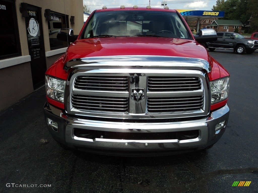 2011 Ram 3500 HD Laramie Crew Cab 4x4 Dually - Flame Red / Light Pebble Beige/Bark Brown photo #34