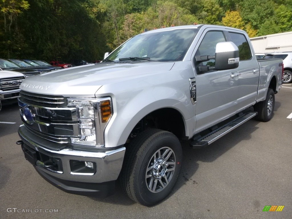 Ingot Silver 2019 Ford F250 Super Duty Lariat Crew Cab 4x4 Exterior Photo #129690917