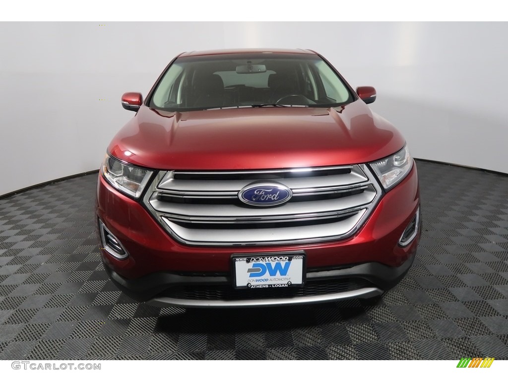 2017 Edge Titanium AWD - Ruby Red Metallic / Ebony photo #8