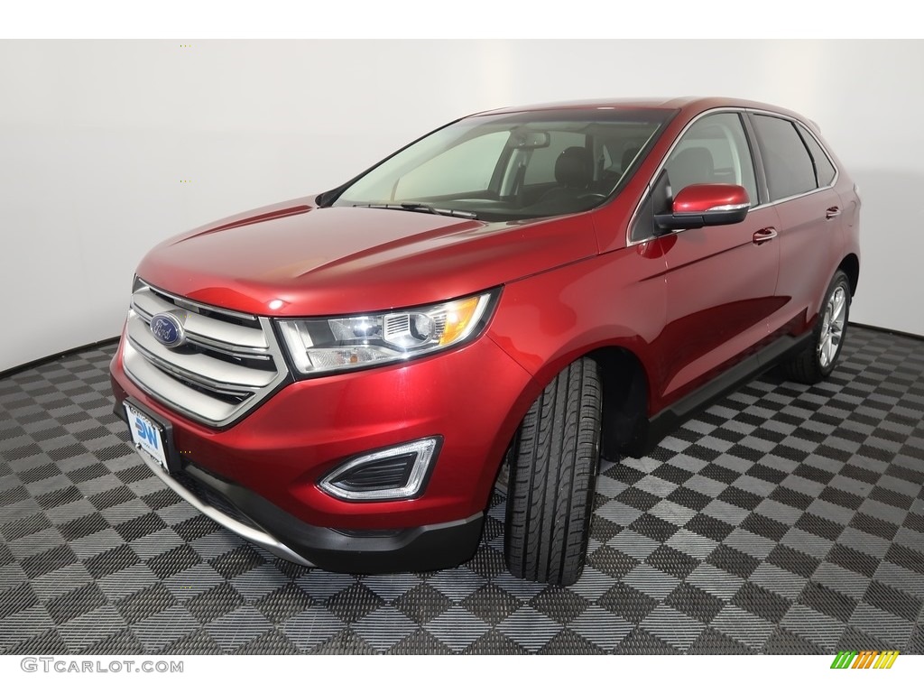 2017 Edge Titanium AWD - Ruby Red Metallic / Ebony photo #9