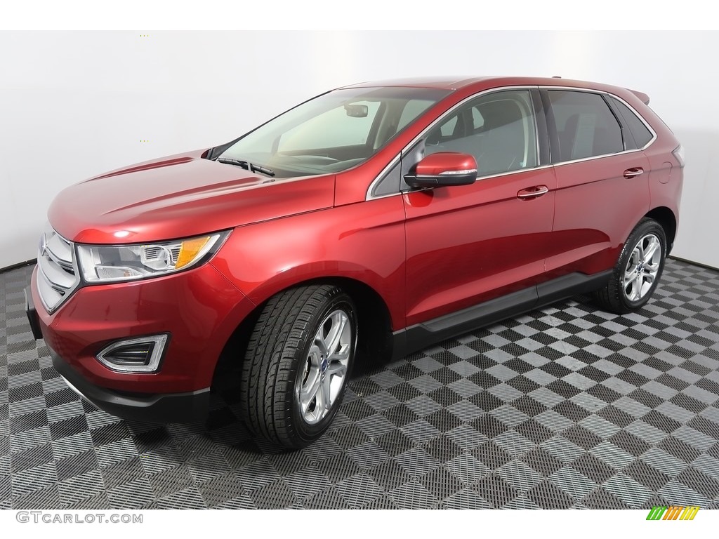 2017 Edge Titanium AWD - Ruby Red Metallic / Ebony photo #10
