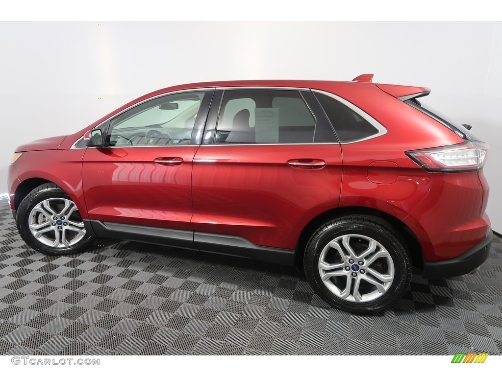 2017 Edge Titanium AWD - Ruby Red Metallic / Ebony photo #11