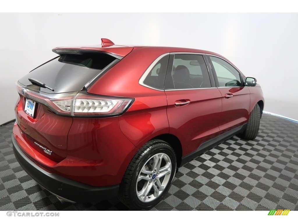 2017 Edge Titanium AWD - Ruby Red Metallic / Ebony photo #14