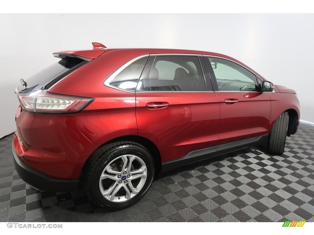 2017 Edge Titanium AWD - Ruby Red Metallic / Ebony photo #15