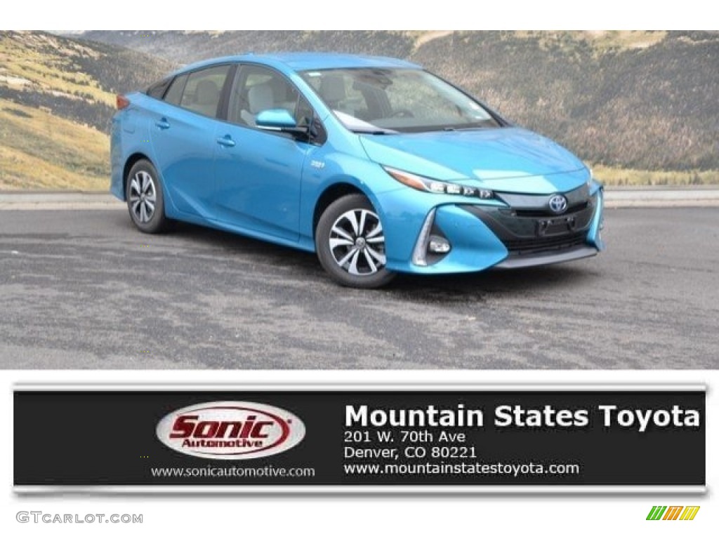 2017 Prius Prime Advance - Blue Magnetism / Gray photo #1