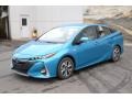 2017 Blue Magnetism Toyota Prius Prime Advance  photo #2
