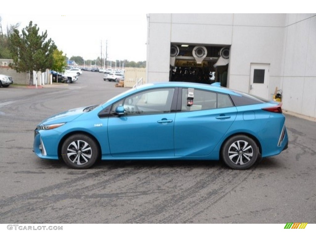 2017 Prius Prime Advance - Blue Magnetism / Gray photo #3