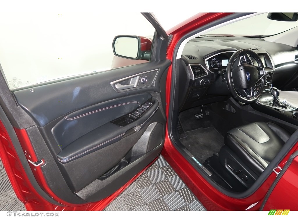 2017 Edge Titanium AWD - Ruby Red Metallic / Ebony photo #36