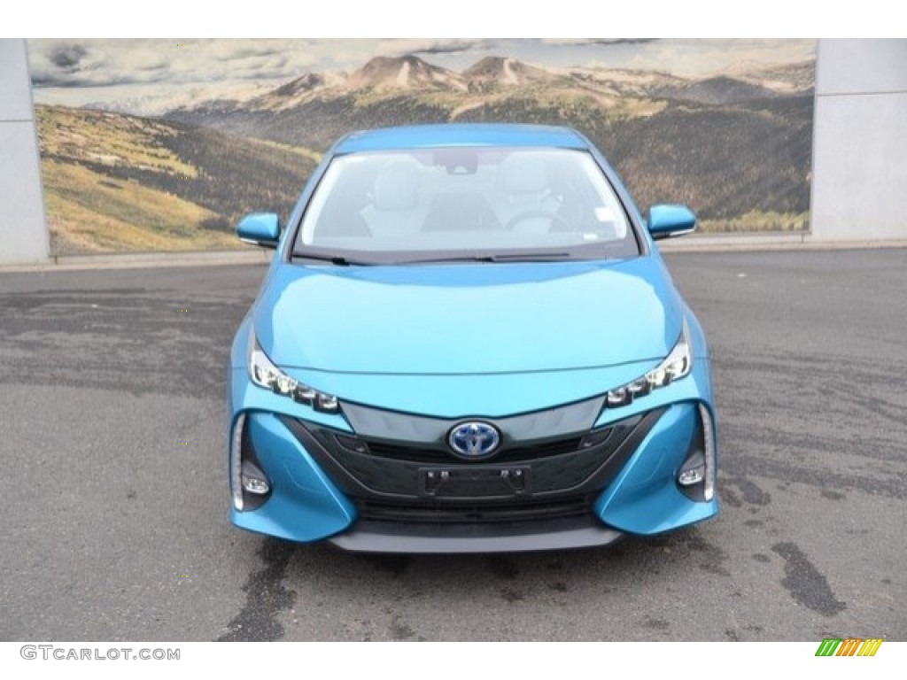 2017 Prius Prime Advance - Blue Magnetism / Gray photo #8