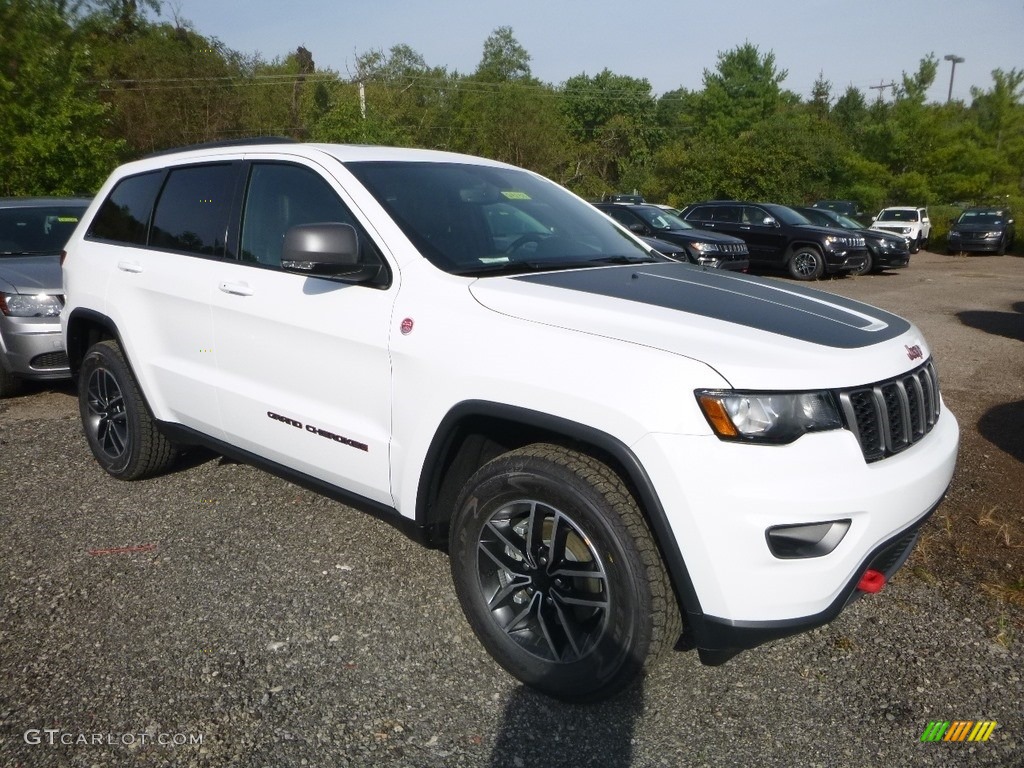 Bright White 2019 Jeep Grand Cherokee Trailhawk 4x4 Exterior Photo #129692288