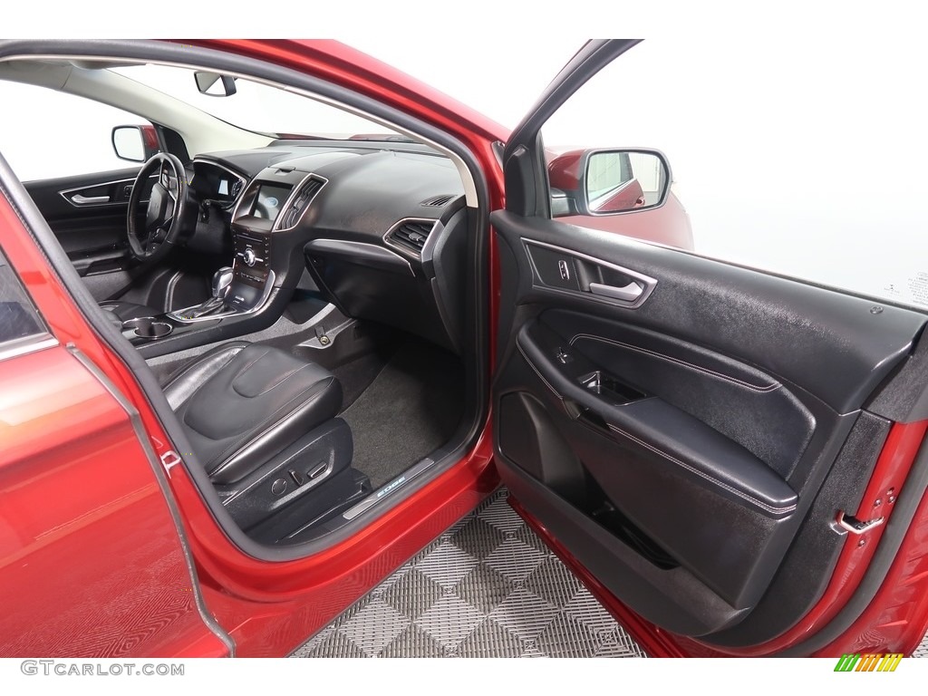 2017 Edge Titanium AWD - Ruby Red Metallic / Ebony photo #39