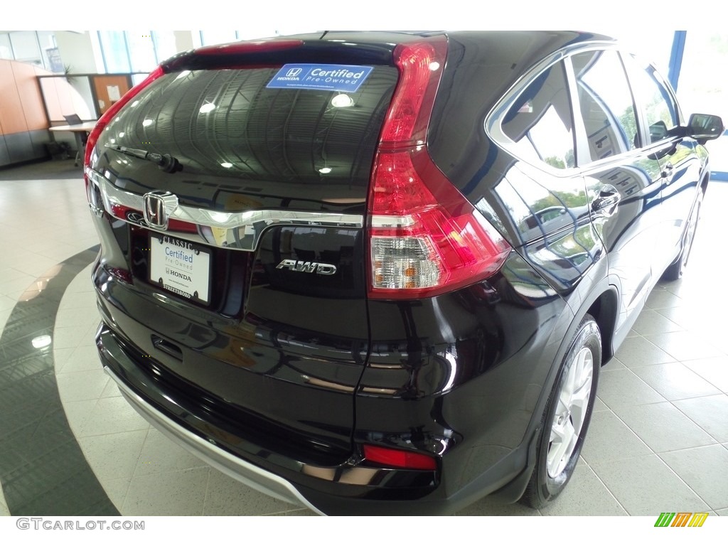 2016 CR-V EX AWD - Crystal Black Pearl / Black photo #10