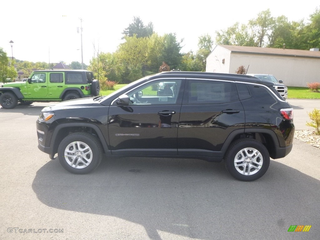 Diamond Black Crystal Pearl 2019 Jeep Compass Sport 4x4 Exterior Photo #129692594