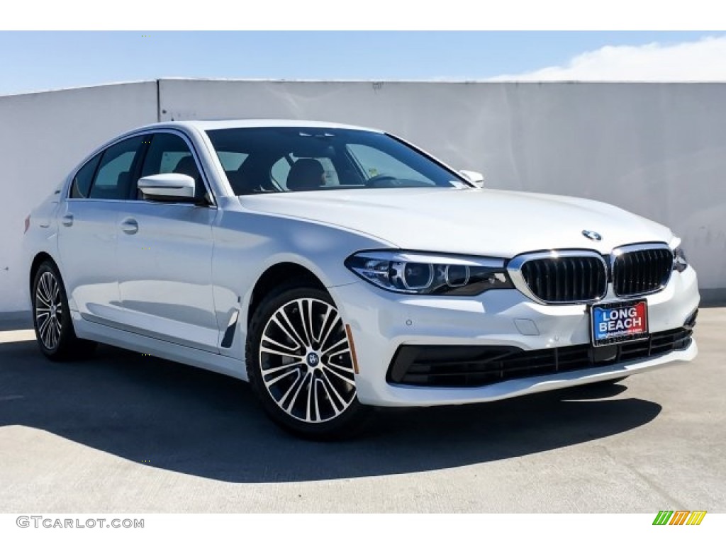2019 5 Series 530e iPerformance Sedan - Mineral White Metallic / Cognac photo #12