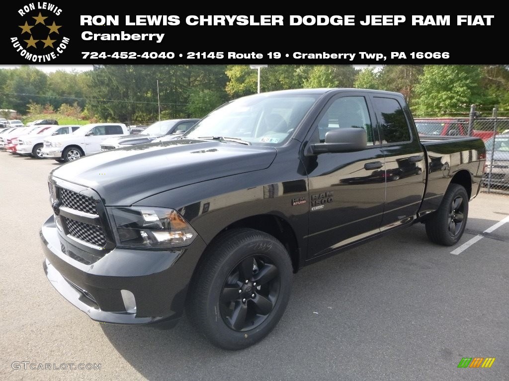2019 1500 Classic Express Quad Cab 4x4 - Brilliant Black Crystal Pearl / Black photo #1