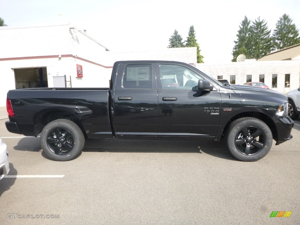 2019 1500 Classic Express Quad Cab 4x4 - Brilliant Black Crystal Pearl / Black photo #6