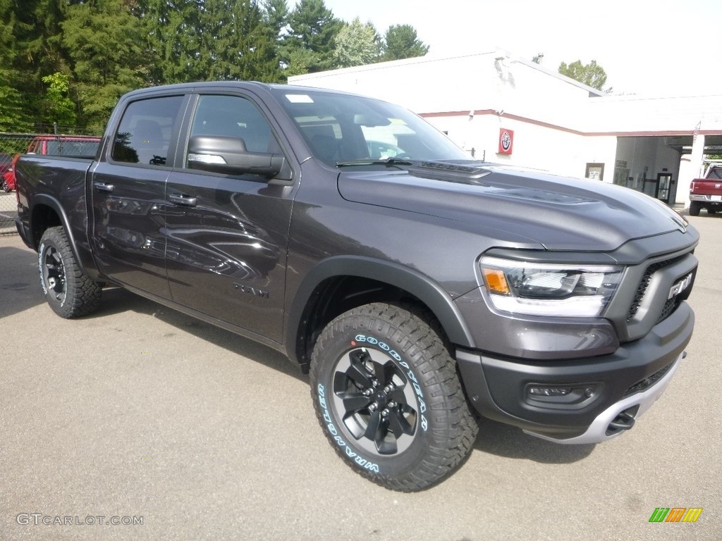 2019 1500 Rebel Crew Cab 4x4 - Granite Crystal Metallic / Black/Red photo #6