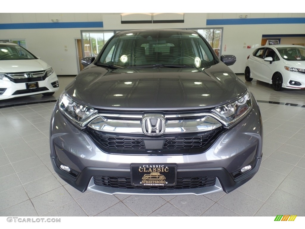 2018 CR-V EX AWD - Modern Steel Metallic / Black photo #2