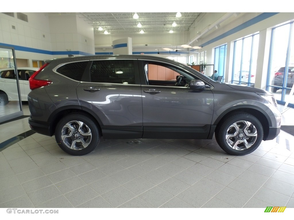 2018 CR-V EX AWD - Modern Steel Metallic / Black photo #4