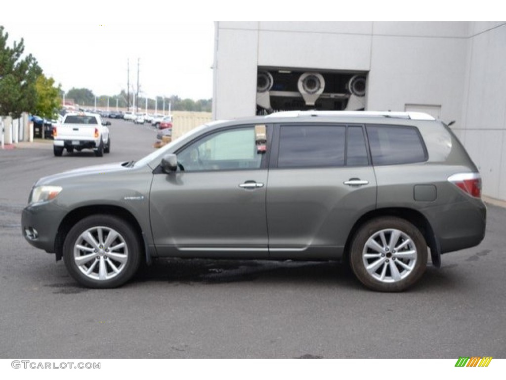 2008 Highlander Hybrid Limited 4WD - Cypress Green Pearl / Ash Gray photo #3