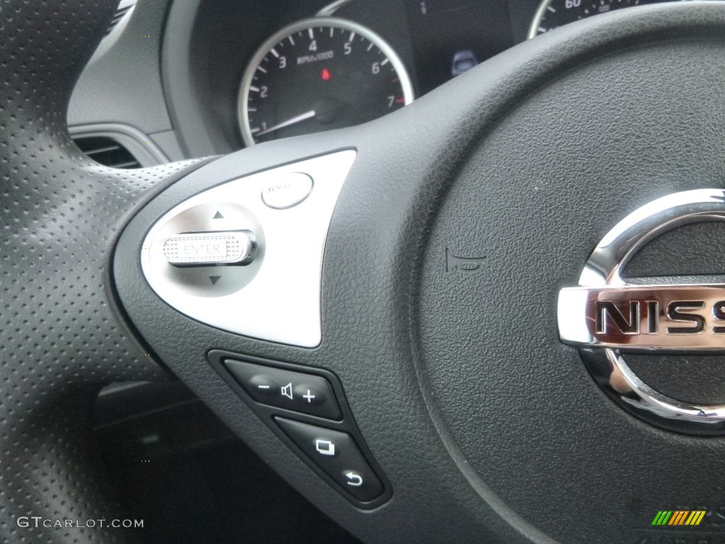 2019 Nissan Sentra S Charcoal Steering Wheel Photo #129697883