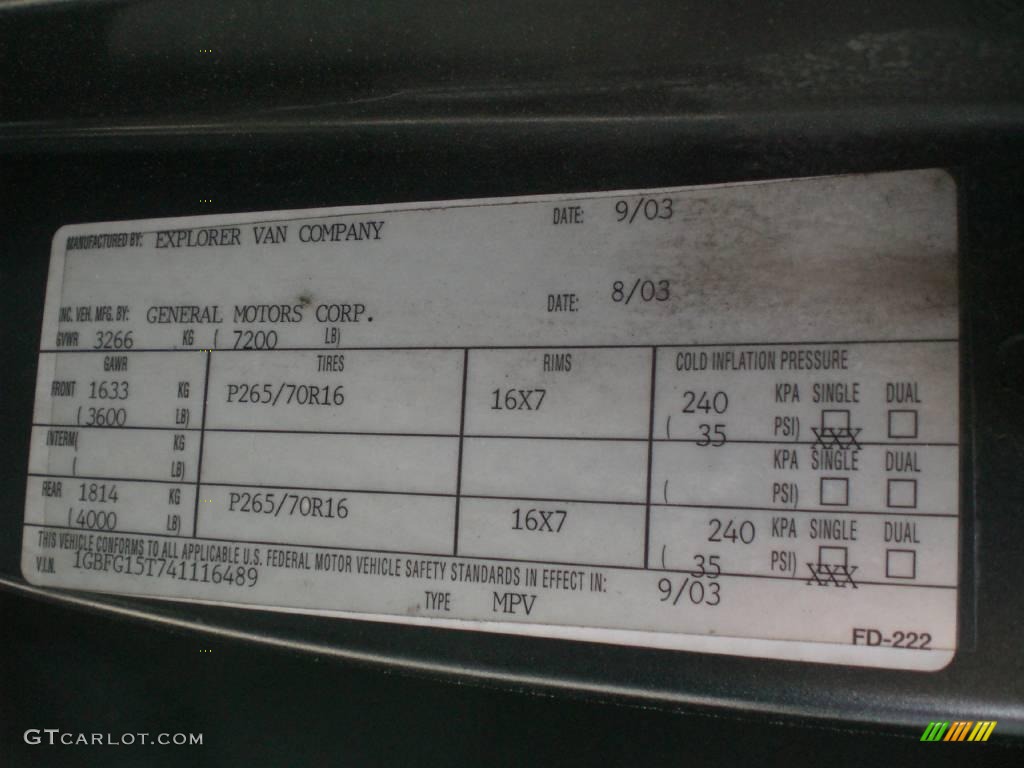 2004 Express 1500 LS Passenger Conversion Van - Dark Gray Metallic / Medium Dark Pewter photo #23
