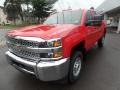 2019 Red Hot Chevrolet Silverado 2500HD Work Truck Double Cab 4WD  photo #3