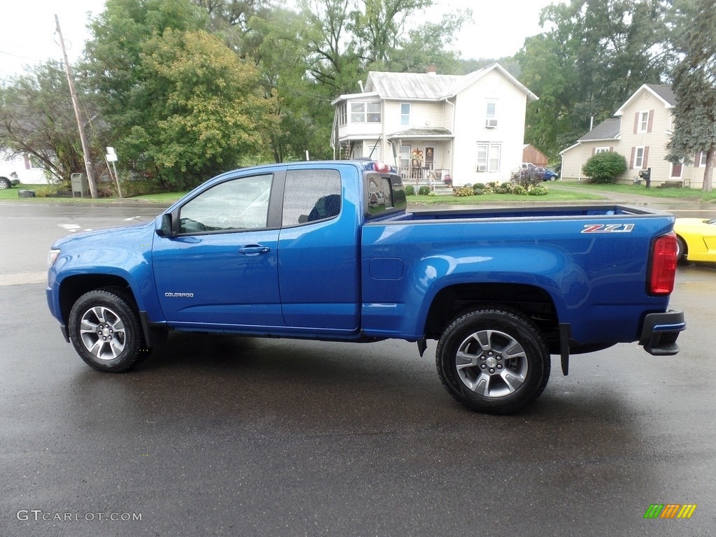Kinetic Blue Metallic 2019 Chevrolet Colorado Z71 Extended Cab 4x4 Exterior Photo #129704333