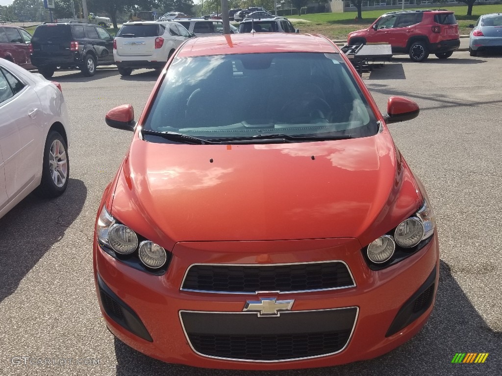 2012 Sonic LS Hatch - Inferno Orange Metallic / Jet Black/Dark Titanium photo #3