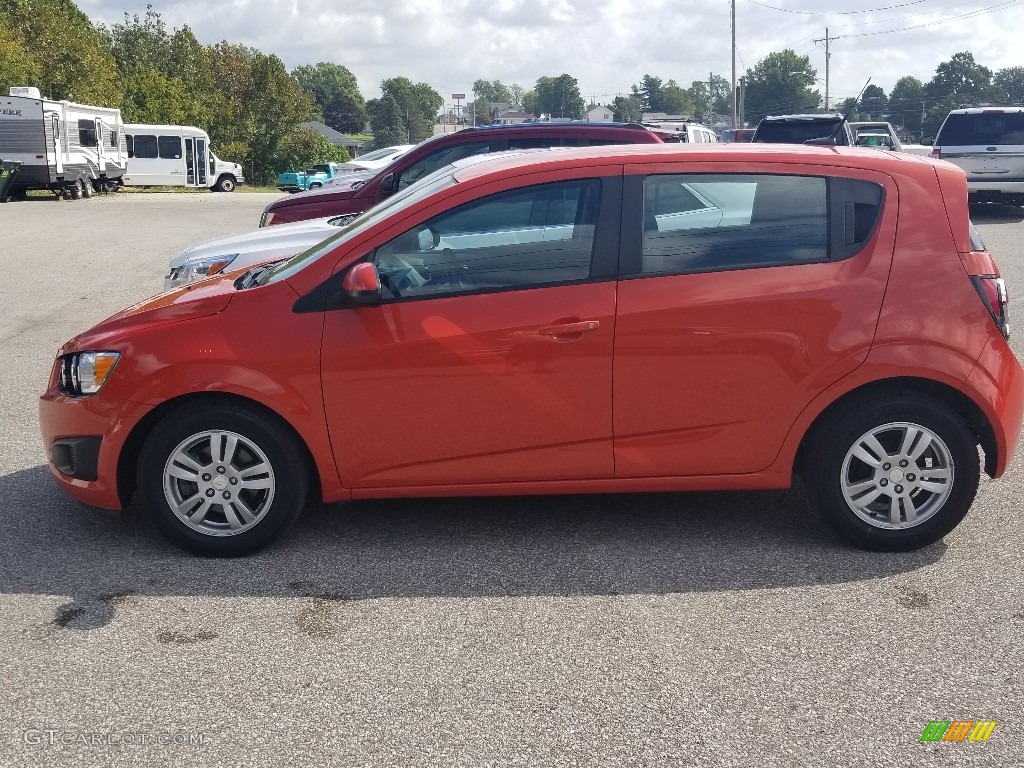 2012 Sonic LS Hatch - Inferno Orange Metallic / Jet Black/Dark Titanium photo #4