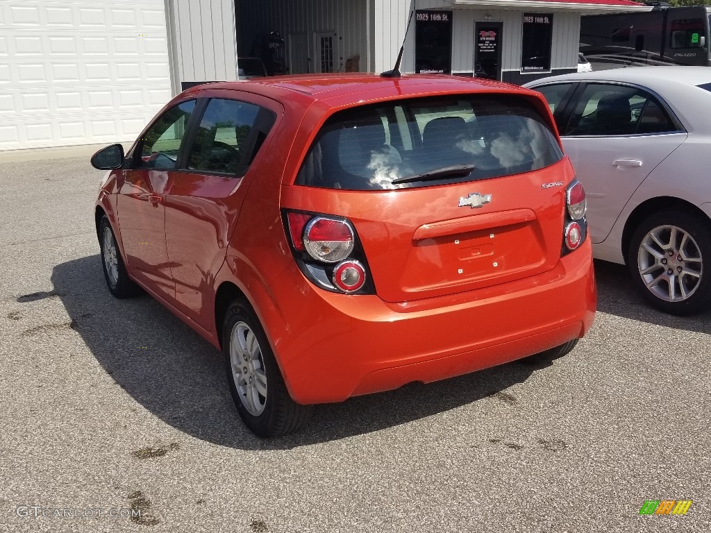 2012 Sonic LS Hatch - Inferno Orange Metallic / Jet Black/Dark Titanium photo #6