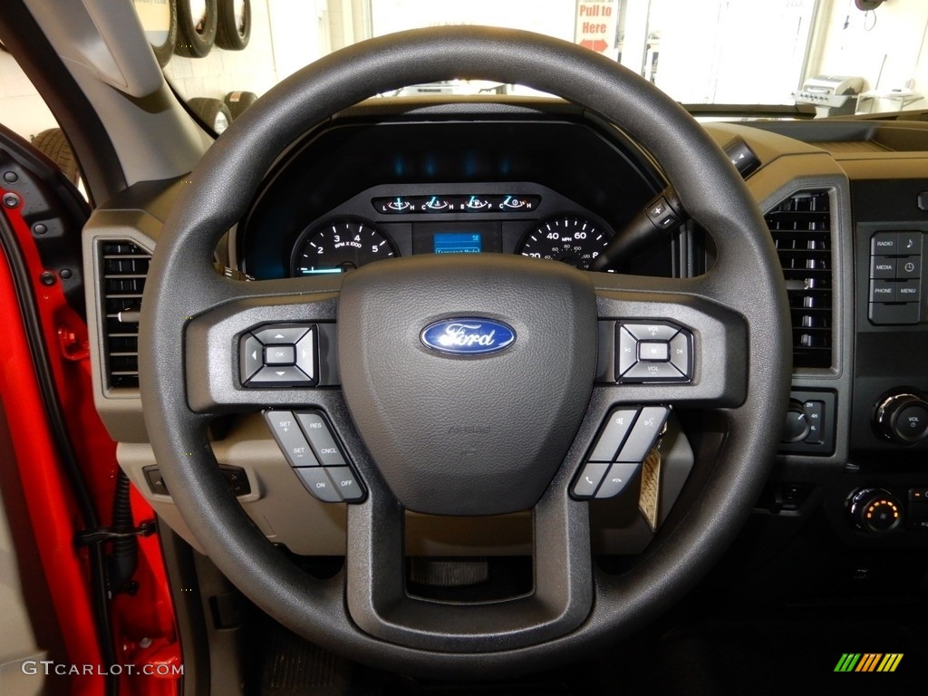 2019 Ford F250 Super Duty XL Regular Cab 4x4 Earth Gray Steering Wheel Photo #129708836