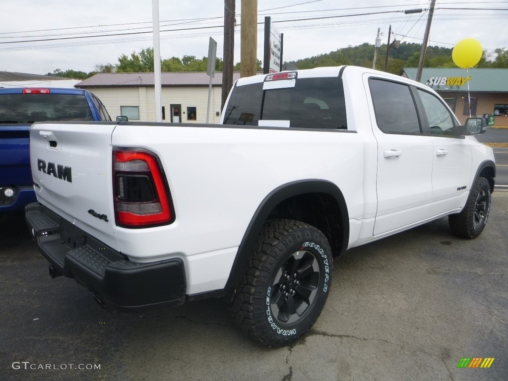 2019 1500 Rebel Crew Cab 4x4 - Bright White / Black/Red photo #5