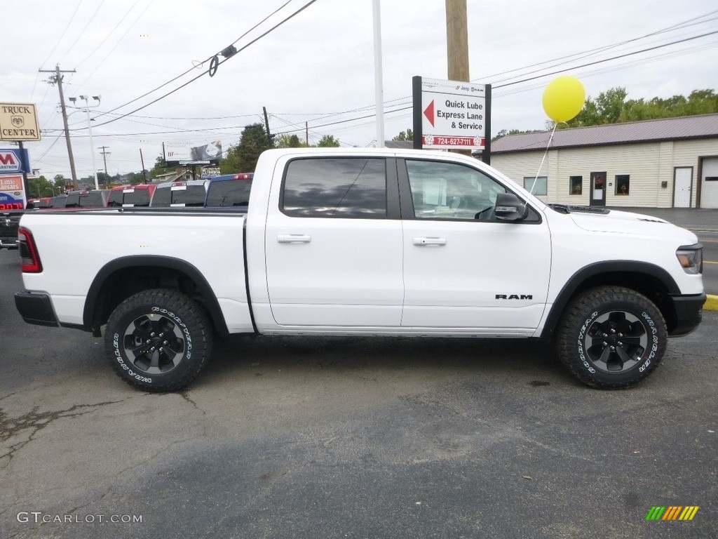 2019 1500 Rebel Crew Cab 4x4 - Bright White / Black/Red photo #6