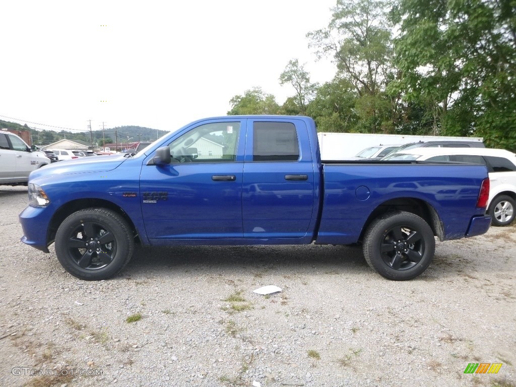 2019 1500 Classic Express Quad Cab 4x4 - Blue Streak Pearl / Black/Diesel Gray photo #2