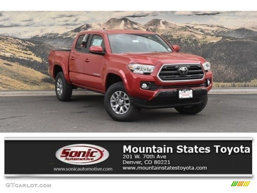 2019 Tacoma SR5 Double Cab 4x4 - Barcelona Red Metallic / Cement Gray photo #1