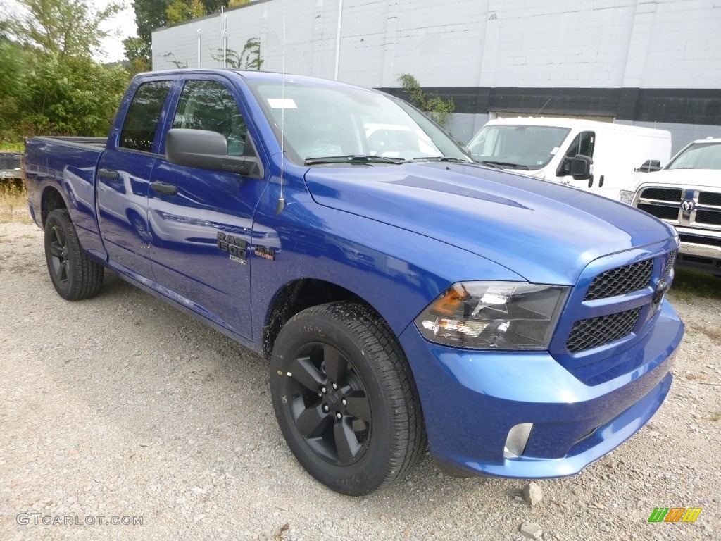 2019 1500 Classic Express Quad Cab 4x4 - Blue Streak Pearl / Black/Diesel Gray photo #7